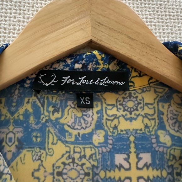 For Love And Lemons Blue and Yellow Maxi Dress - Picture 6 of 7